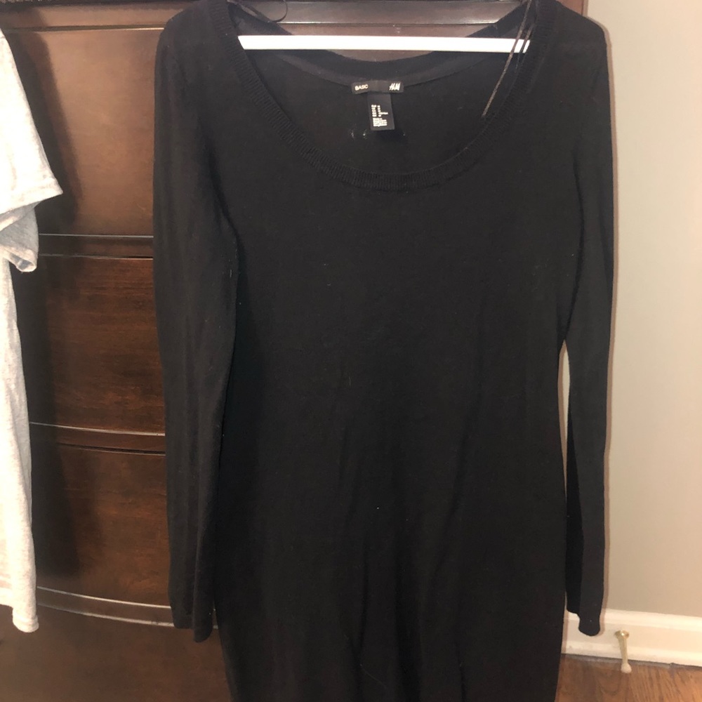 Black sweater dress